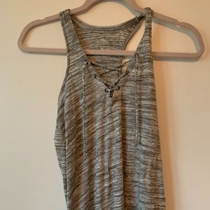 Grey cross over v-neck